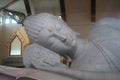 Reclining attractive white jade buddha statues , one of the most visit temple for tourism