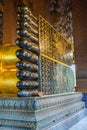 Reclining big Buddha gold statue Royalty Free Stock Photo