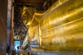 Reclining Buddha gold statue. Wat Pho, Bangkok