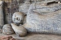 Reclining Buddha statue of Gal Vihara, an Unesco World Heritage Site in Polonnaruwa, Sri Lanka Royalty Free Stock Photo