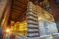 Reclining Buddha statue in Thailand Buddha Temple Wat Pho Royalty Free Stock Photo