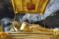 Reclining Buddha Statue Tham Phu Kham Underground Cave Royalty Free Stock Photo