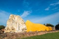 Reclining Buddha of Wat Lokaya Sutha in Ayutthaya, Thailand