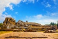 Reclining Buddha at Wat Lokayasutharam Temple in Ayuthaya Historical Park in Thailand Royalty Free Stock Photo