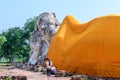 Reclining buddha at Wat Lokkayasutharam in Phra Nakhon Si Ayutthaya, Thailand