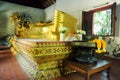 Reclining Buddha at Wat Phra Singh Royalty Free Stock Photo