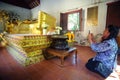 Reclining Buddha at Wat Phra Singh Royalty Free Stock Photo