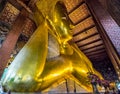 RECLINING BUDDHA AT WAT PO, BANGKOK THAILAND Royalty Free Stock Photo