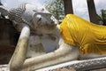 The Reclining Buddha in Wat Yai Chai Mongkol in Ayutthaya Royalty Free Stock Photo