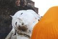 Reclining Buddha at Wat Yai Chaimongkol, Thailand Royalty Free Stock Photo