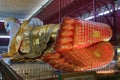 Reclining Buddha in Yangon, Myanmar Royalty Free Stock Photo