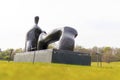 Reclining Figure, Arch Leg is a 1969-70 bronze sculpture by Henry Moore, Yorkshire Sculpture Park, near Wakefield, UK Royalty Free Stock Photo