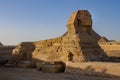 Reclining Great Sphinx at the Great Pyramids of Giza Complex, Giza, Egypt Royalty Free Stock Photo