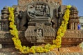 Reclining lord Vishnu on stone carved Tulsi Vrinda at ranganathaswamy Temple 9th centuryVaishnavite; shrines-Srirangapatna | Near