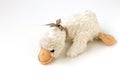 Soft toy goose isolated on white background Royalty Free Stock Photo