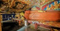 Reclining statue of Lord Buddha in Aluvihare Rock Temple