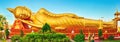 Reclning Buddha. Vientiane, Laos. Panorama Royalty Free Stock Photo