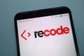 Recode logo displayed on smartphone