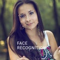 Recognition of female face. Biometric verification and identification Royalty Free Stock Photo