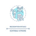 Recognition rituals concept icon