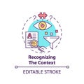 Recognizing context concept icon