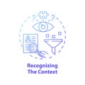 Recognizing context concept icon