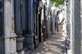Recoleta cemetery in Buenos Aires narrow passage with shadow Royalty Free Stock Photo