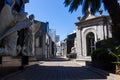 Recoleta cemetery in Buenos Aires view from shadow of tree Royalty Free Stock Photo