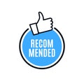 Recommend best advantage icon. Good job ok recommend thumb up sticker