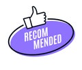 Recommend best advantage icon. Good job ok recommend thumb up sticker