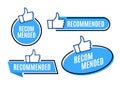 Recommend best advantage icon. Good job ok recommend thumb up sticker