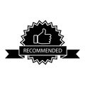 Recommend icon. Best quality. Premium quality label. Vector illustration. stock image. Royalty Free Stock Photo