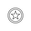 recommend video icon. Element of online and web for mobile concept and web apps icon. Thin line icon for website design and develo