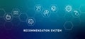 Recommendation system gradient header future technology smart machine learning rating star rating review programming AI