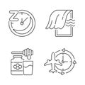 Recommendations to improve sleep linear icons set