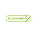 Recommended icon with check mark