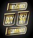 Recommended, our choice, best buy, recommended buy - sale stickers