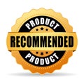 Recommended product gold vector icon Royalty Free Stock Photo