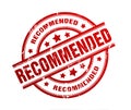 Recommended rubber stamp illustration