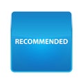 Recommended shiny blue square button Royalty Free Stock Photo