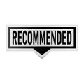 Recommended vector banner recommended. Paper tag for recommend. Best tag for great brand. Emblem. Recommendation tag