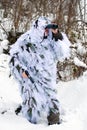 Recon in winter uniform Royalty Free Stock Photo