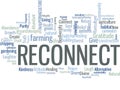 Reconnect word cloud concept