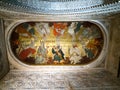 Christian ceiling painting in the Alhambra, Granada, Spain, Espana