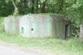 Reconstruct bunker on border between Czech republic and Austria Royalty Free Stock Photo