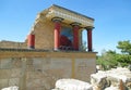 Reconstructed Ancient Customs House at the North Entrance of the Palace of Knossos, UNESCO World Heritage Site on Crete Island Royalty Free Stock Photo