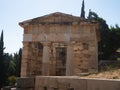 Reconstructed Athenian Treasury at Delphi Greece Royalty Free Stock Photo