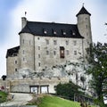 Reconstructed Bobolice castle on trail of Eagles` nests. Royalty Free Stock Photo