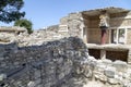 Reconstructed building in the archaeological site of Knossus Royalty Free Stock Photo