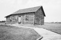 A log and mud building from the 1800s